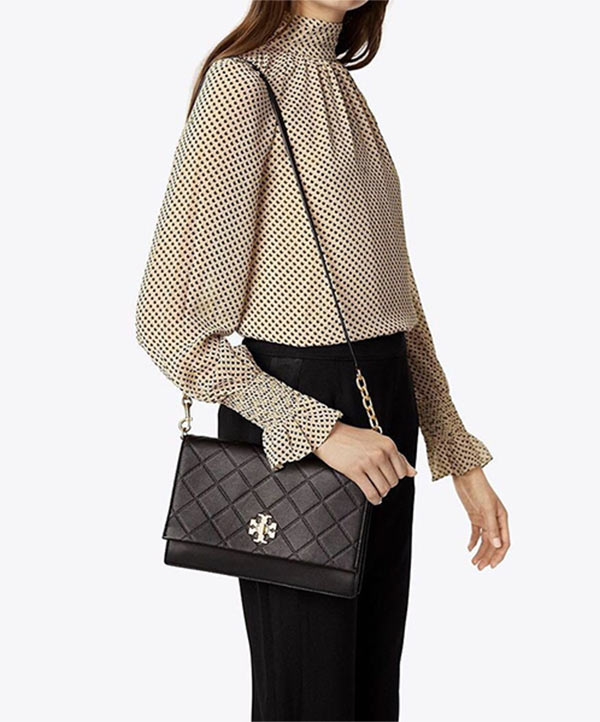 Tory Burch Georgia 菱格皮革 鏈條單肩斜跨包