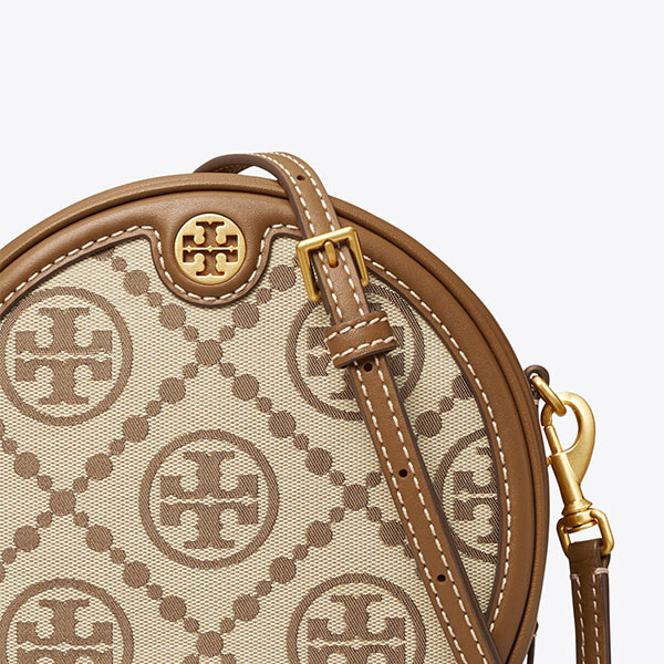 Tory Burch T Monogram 緹花圓餅包