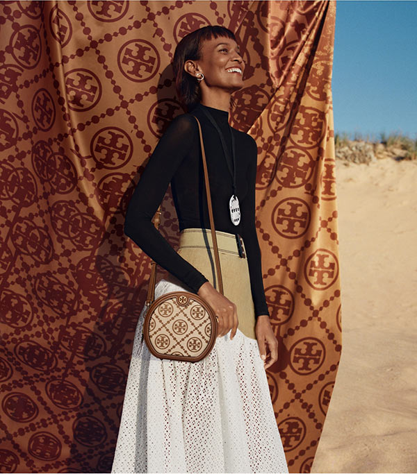 Tory Burch T Monogram 緹花圓餅包