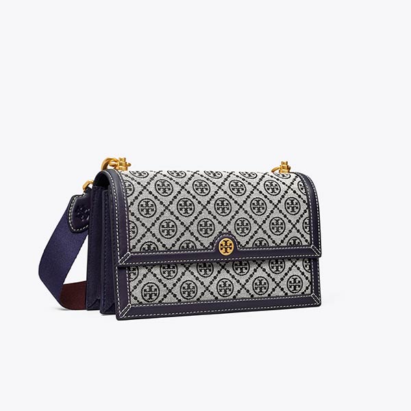 Tory Burch T Monogram 緹花單肩包