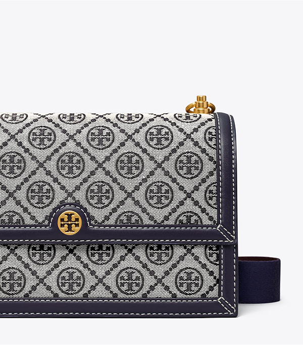 Tory Burch T Monogram 緹花單肩包