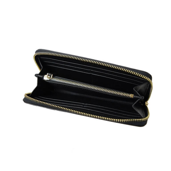 Tory Burch Charlie 雙T LOGO牛皮拉鍊長夾