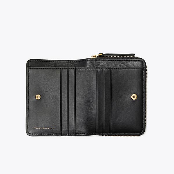 Tory Burch Kira 小號羊皮絎縫短夾